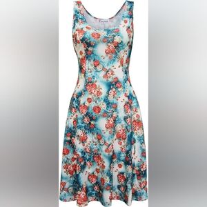 NWT Tam Ware Sleeveless Floral Fit and Flare Dress XXL